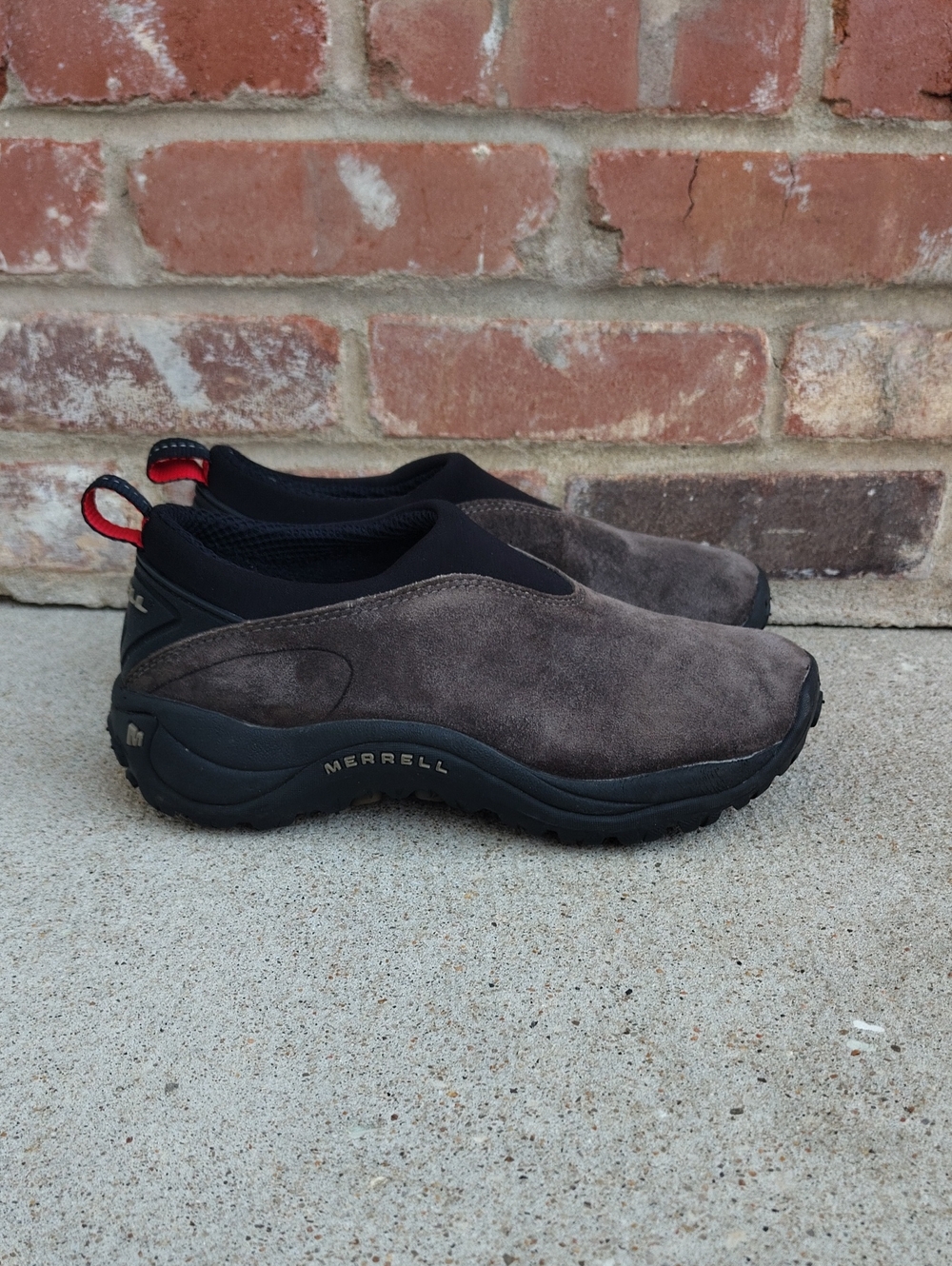 Merrell Orbit Moc Gunsmoke Performance Slip On Shoes Size 8 Suede Hiking Comfort